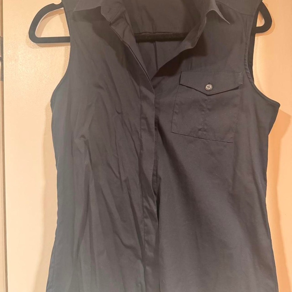 Theory sleeveless structured blouse